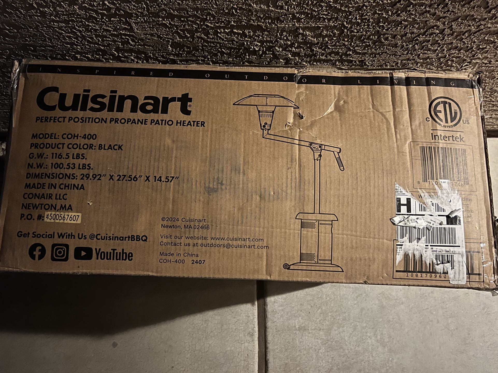 Cuisinart Perfect Position Propane Patio Heater
