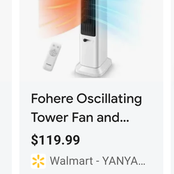 Fan Tower With Remote