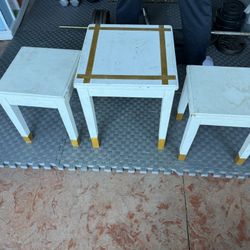 3 Wooden Tables