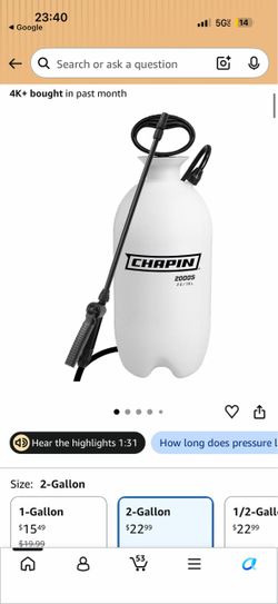 Chapin 20005 2-Gallon Pump Sprayer
