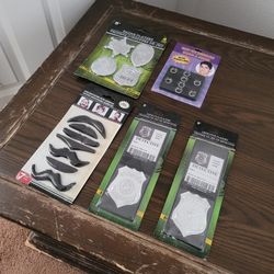Police Badges • Clip On Earings • Fake Mustache 