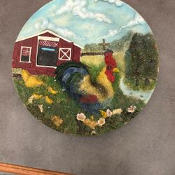 A rooster plate