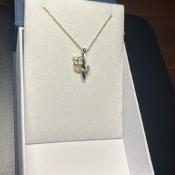 2 Tone Flower Pendant 