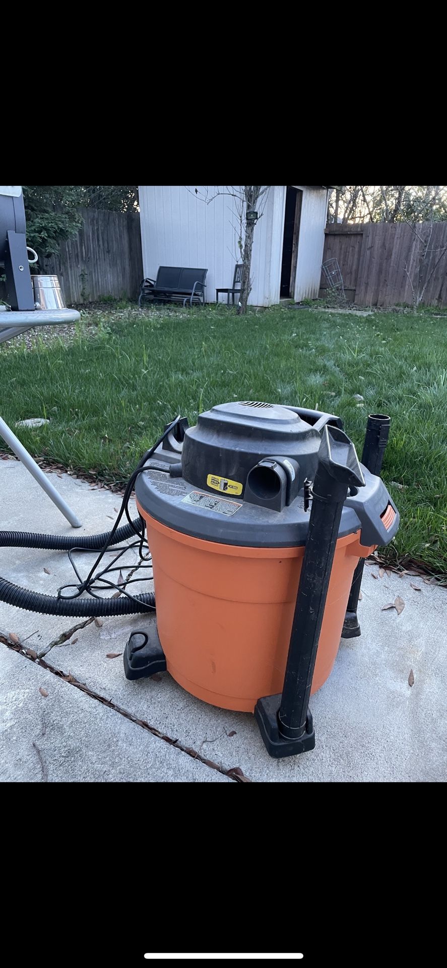 Ridgid Shop Vaccuum (5 HP) with Extender hook-ups ($120 VALUE!)