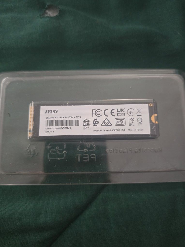 MSI Spatium M482 PCIe 4.0 NVMe M.2 2TB SSD