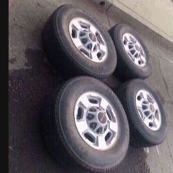 4 — LT245/75r17 8x180 8x7.09 Stock GMC 2500 Silverado Sierra Wheels Rims With Tires!!!!!!!!!!!