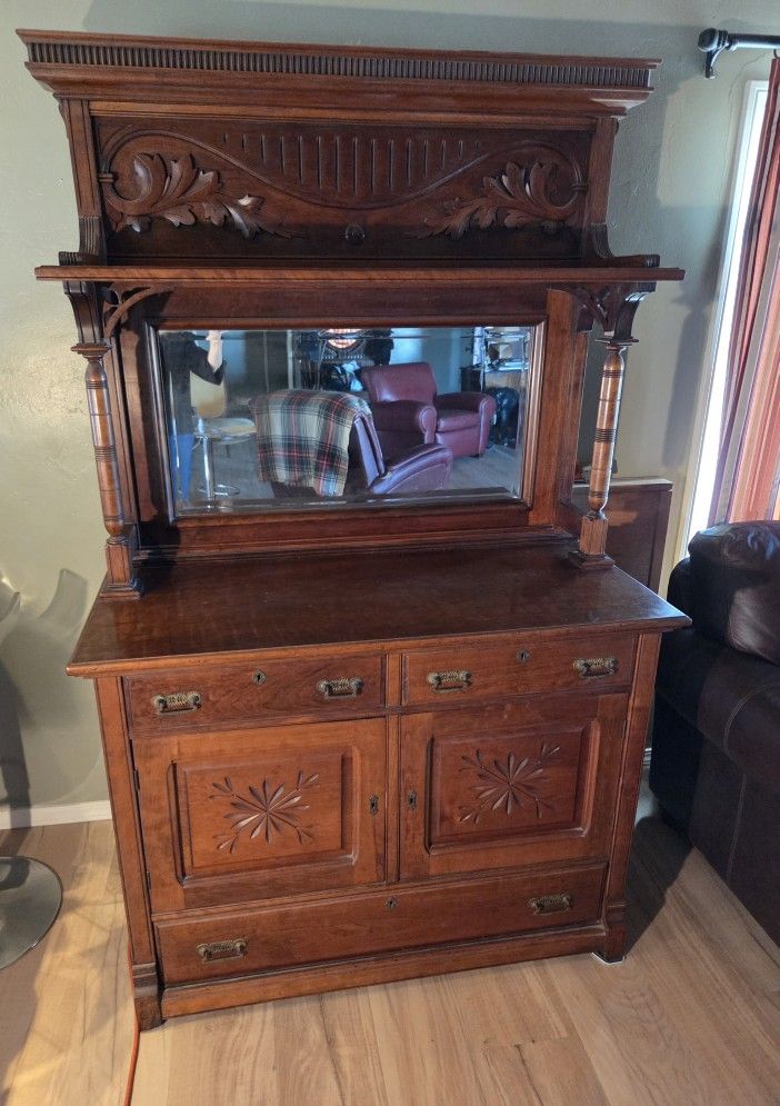 Antique Solid Cherry Buffet/Sideboard