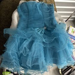 Blue Poofy Dress