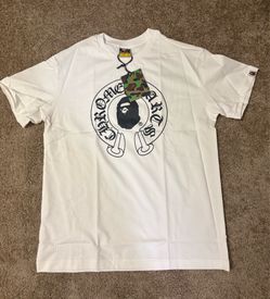 White BAPE x chrome hearts tee