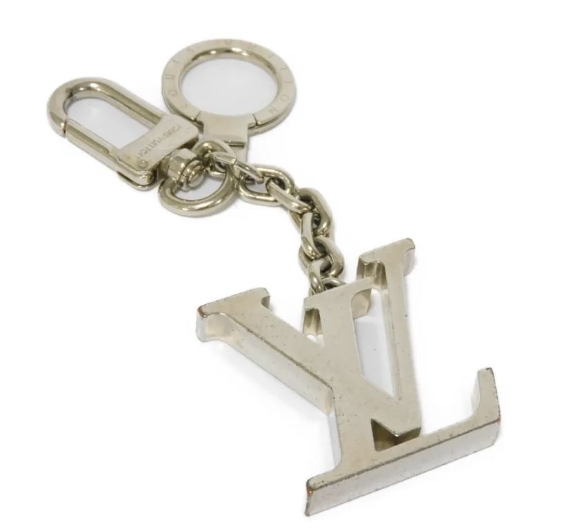 Original Louis Vuitton silver Porto  initials keychain