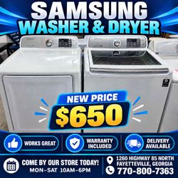 Samsung Washer & Dryer (Works Great) Delivery & Warranty Available