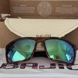 Bajio - Stiltsville - brown tortoise green mirror glass sunglasses
