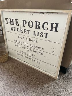 Porch sign