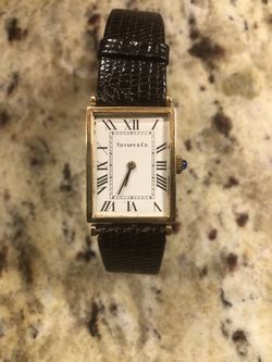 Tiffany & Co Mid Size Unisex 14kt Roman Quartz Watch Free Ship