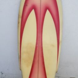 5 Ft 8 Vintage Sea And Ski Fish Surfboard From The Early 1970s