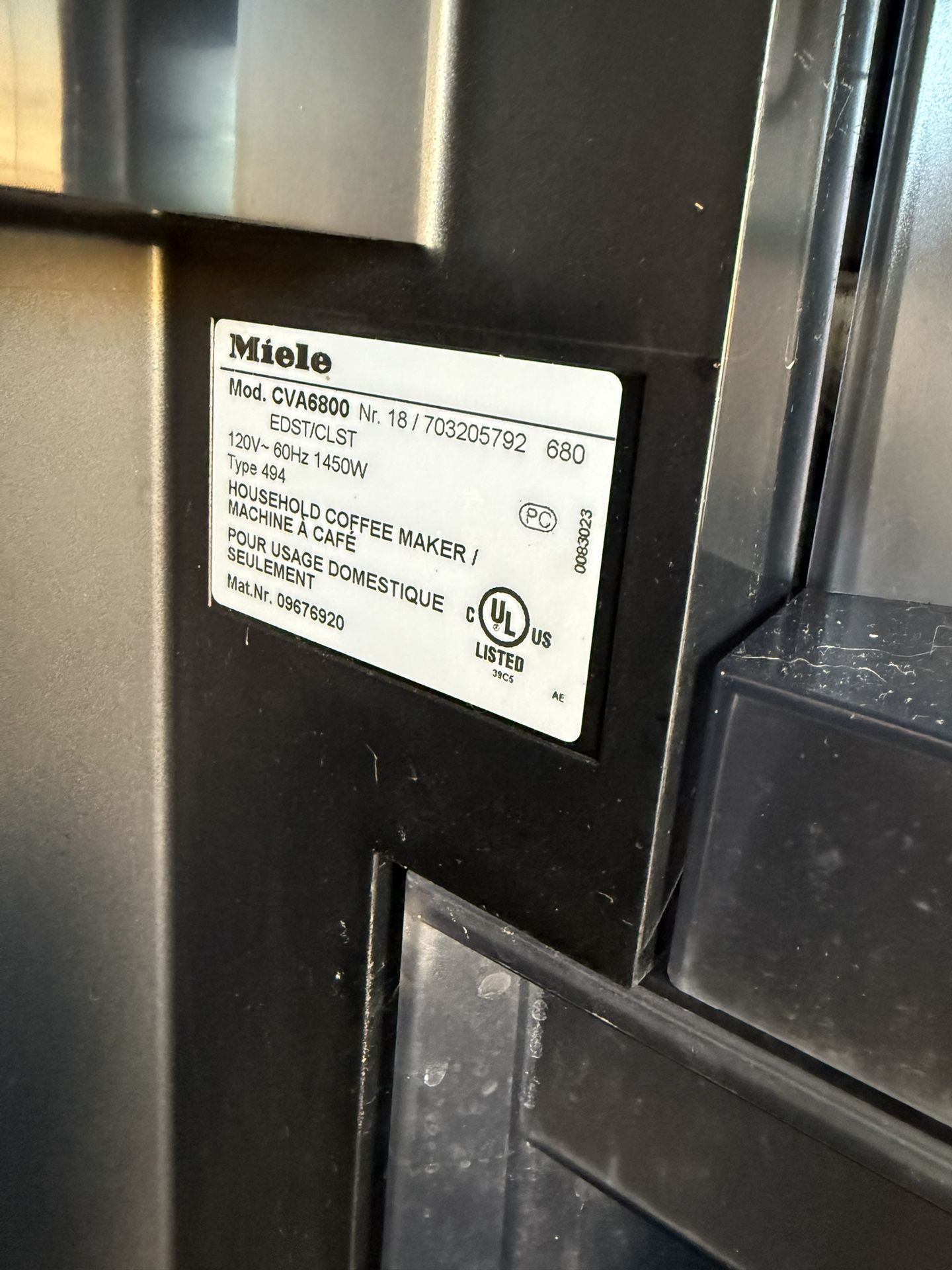 Miele Built In Coffee Machine