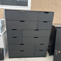 Black IKEA Nordli Dresser