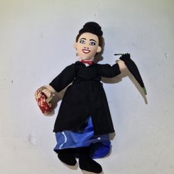 Disney Mary Poppins Doll 10"Tall - Cloth Character, Carpet Bag, Umbrella, hat