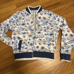 FAHERTY Women's Reversible Mandalay Bomber Havana Bungalow S Jacket MSRP $248