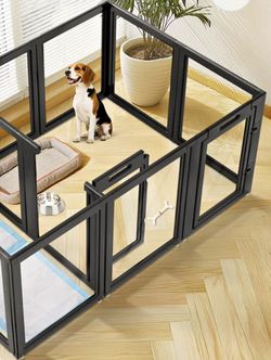 AuraSpace 35 in 10 Panel Acrylic Indoor Outdoor Dog Pet Playpen New