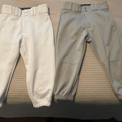 Baseball Pants Youth Medium (grey and white)