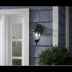 Home Decorators Wilkerson Small Exterior Wall Lantern Black Gold