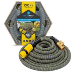 🔥 2 Left! HydroTech 100 ft Expandable Garden Hose with Patented Force Control Technology - 5/8" 