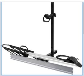 Hitch Mount Single Bike Rack with Ramp for Electric Bike, 100 lbs. Capacity Bike Carrier for Truck, Trailer, RV, SUV$120