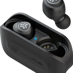 JLab Go Air True Wireless Bluetooth Earbuds + Charging Case, Black, Dual Connect, IP44 Sweat Resistance, Bluetooth 5.0 Connection, 3 EQ Sound Settings