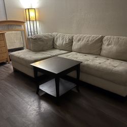 Wide White Sectional Sofa