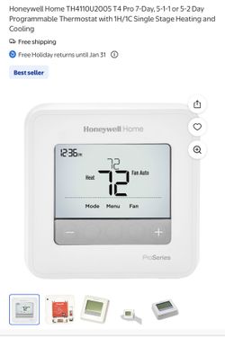 Honeywell Home ProSeries TH4110U2005 programmable thermostat.