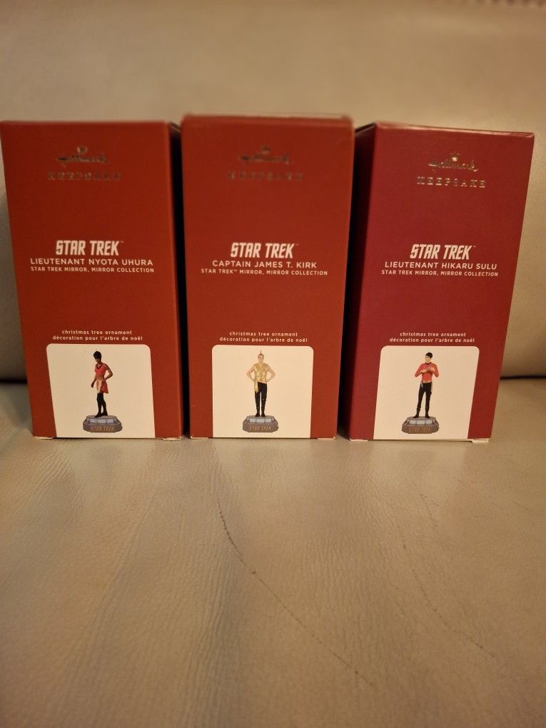 Three Star Trek Hallmark Ornaments