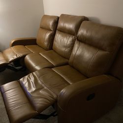 Reclining Leather Sofa 
