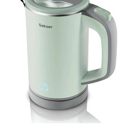 Sekaer Travel Electric Kettle – Portable 0.8L Stainless Steel –  Green