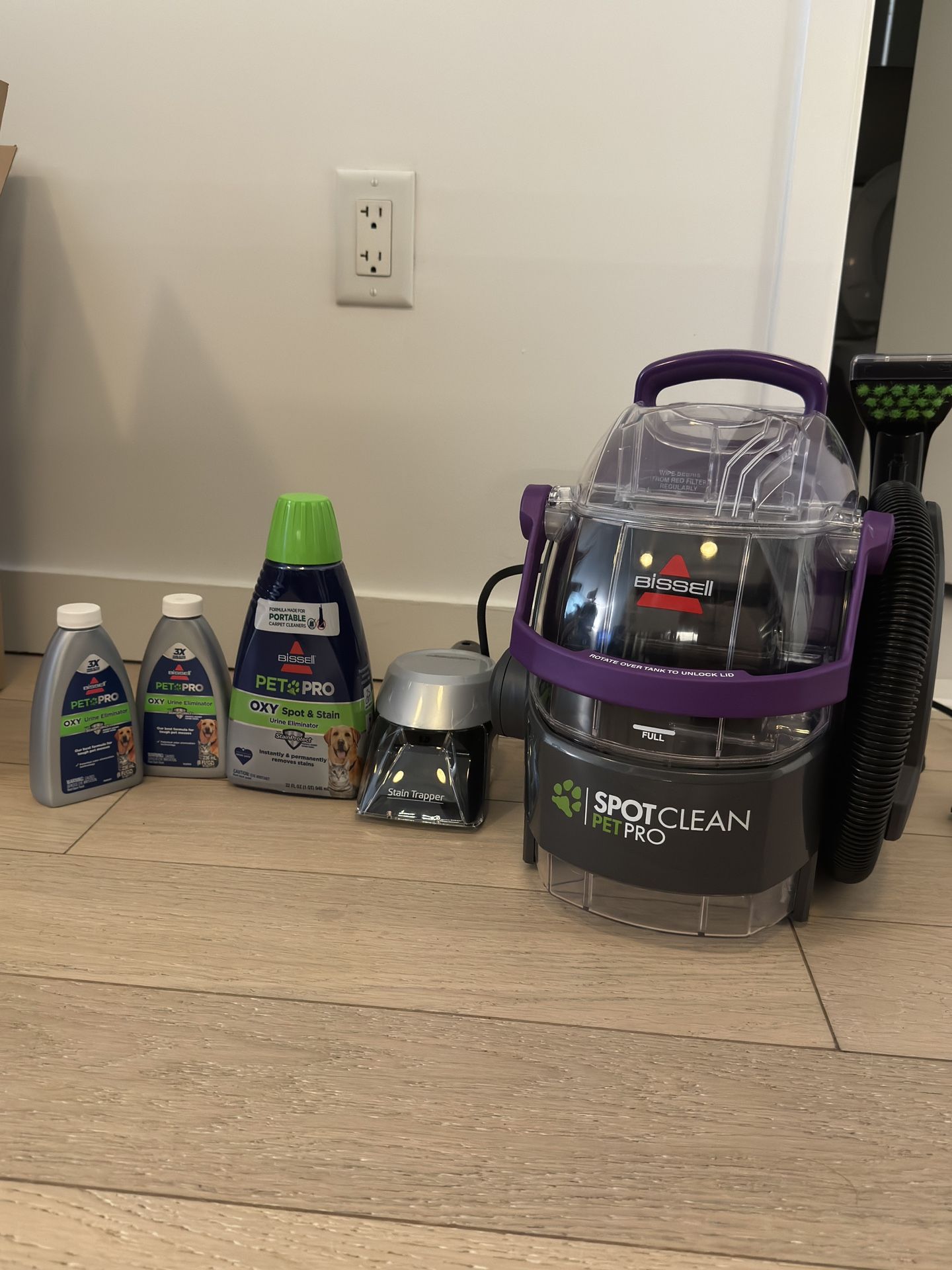 BISSELL SpotClean Pet Pro Portable Carpet Cleaner, 2458, Grapevine Purple, Black, Large