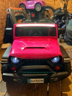 Kids Electric Ride-On Jeep – Pink and Mercedes