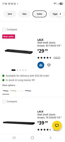 Ikea floating shelves Black never used