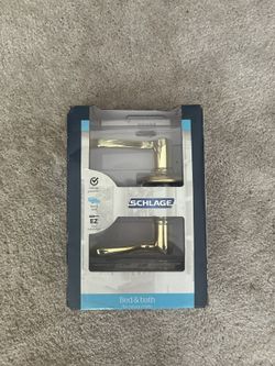 schlage flair lever gold finish door handle