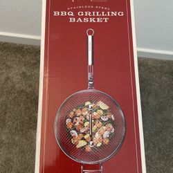 NEW BBQ Grilling Basket Stainless Steel – Perfect for Veggies/Shrimp!
