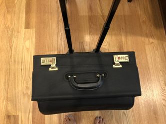 Hard shell rolling travel laptop/ file briefcase