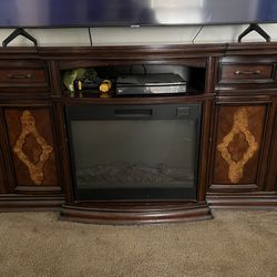 Entertainment Center With Built In Fireplace