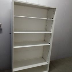 Solid Metal Bookshelve With Adjustable Shelves