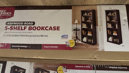 New shelf bookcase, 5-shelf bookcase, wall frames, flower plates,