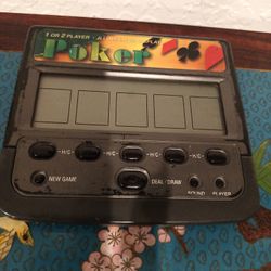 Vintage Radioshack 1 or 2 player illuminated display Handheld poker game