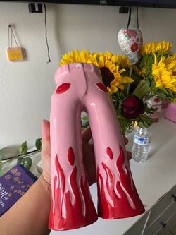 Pants flower vase