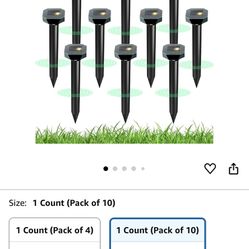Snake Repellent for Yard & Mole Repellent Solar Powered, Ultrasonic Deterrent, IP65, to Get Rid of Gopher, Hawk, Vole, Skunk for Lawn & Garden(10 Pack