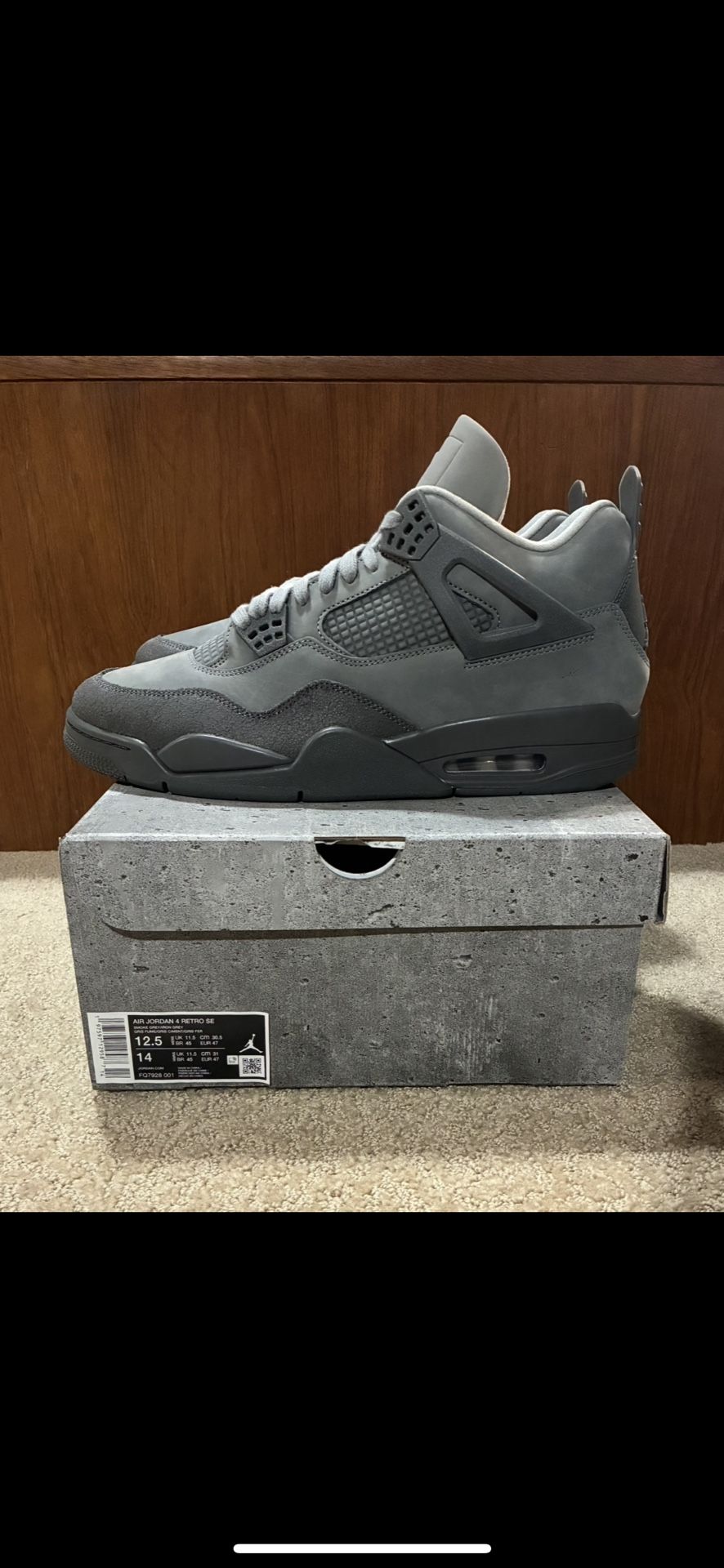 Brand New Jordan 4 “Wet Cement” Sz 12.5