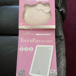 Hello Kitty Touch Pad Mini Tri-Tone Makeup Mirror  Impressions Vanity NEW Hello Kitty Impressions For Matte Pink Compact Mirror New - New Beauty | Col