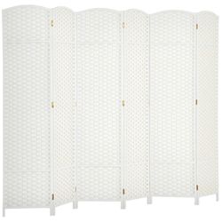 Folding Room Divider Screen 6 Panel 5.6 ' Tall Privacy Screen