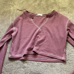 New In Medium Size, Purple Cropped  Thin Sweatshirt